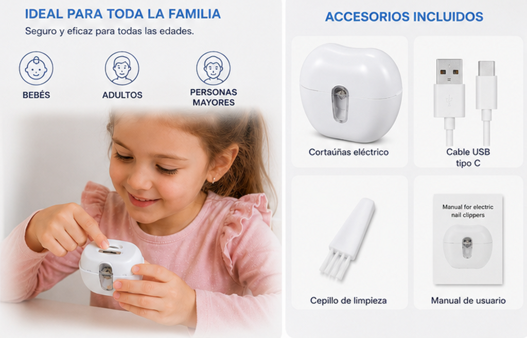 Cortauñas Eléctrico — Corta Uñas Sin Tijeretazos, Sin Dolor, Sin Drama 💅