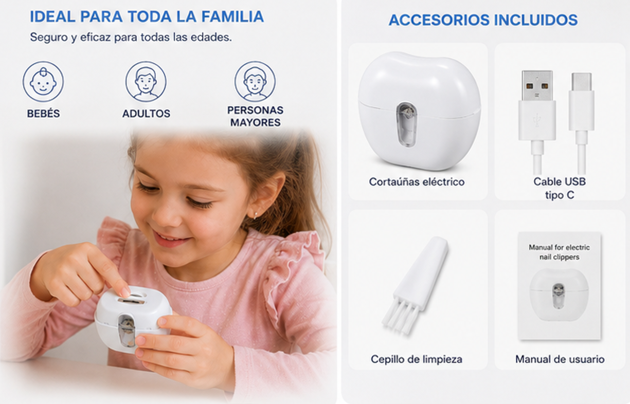 Cortauñas Eléctrico — Corta Uñas Sin Tijeretazos, Sin Dolor, Sin Drama 💅